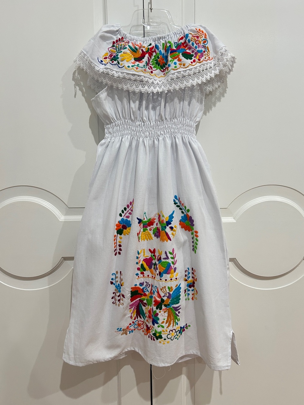 Tenango Mexican Girls Dress with hand embroidered.